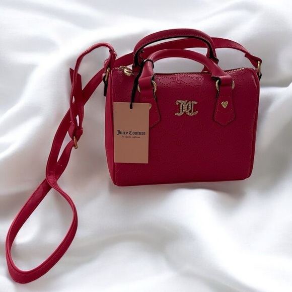 Juicy Couture Handbags - Juicy Couture Free Love satchel handbag in bright pink